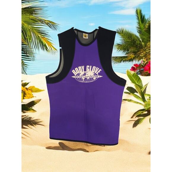 Body Glove Skin Guard Sleeveless Tank Men’s L Black Purple Neoprene - Picture 1 of 6